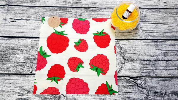 Bienenwachstuch-Himbeere-4er-Set-30x30